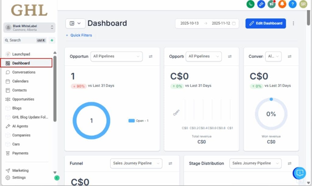 AI dashboard insights
- Open a Custom Dashboard