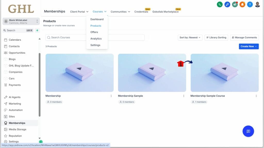 GHL course builder update - Return to Your Course List