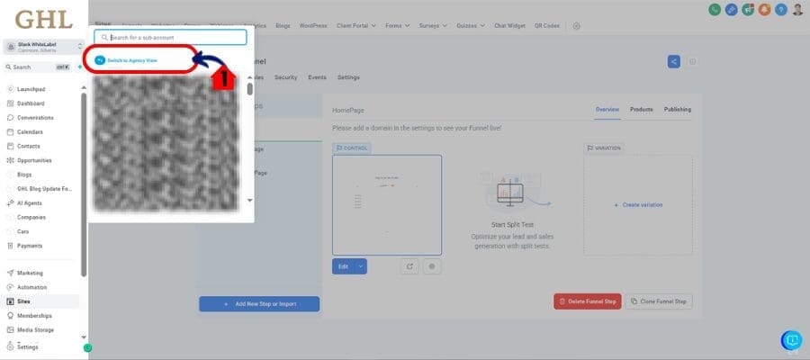 ghl-services-v2-snapshot-01 ghl agency View