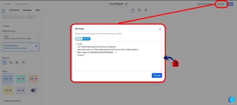 ghl-voice-ai-widget-embed-03 ghl chat widgetcode snippet