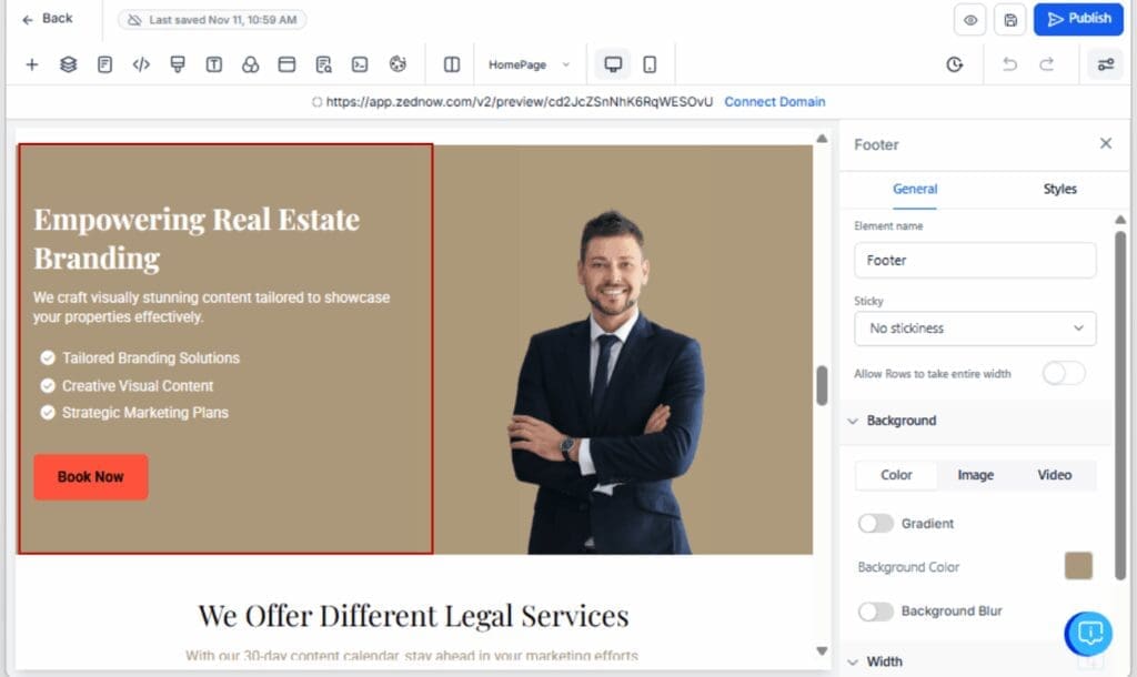 page builder undo
 - Make Your Changes