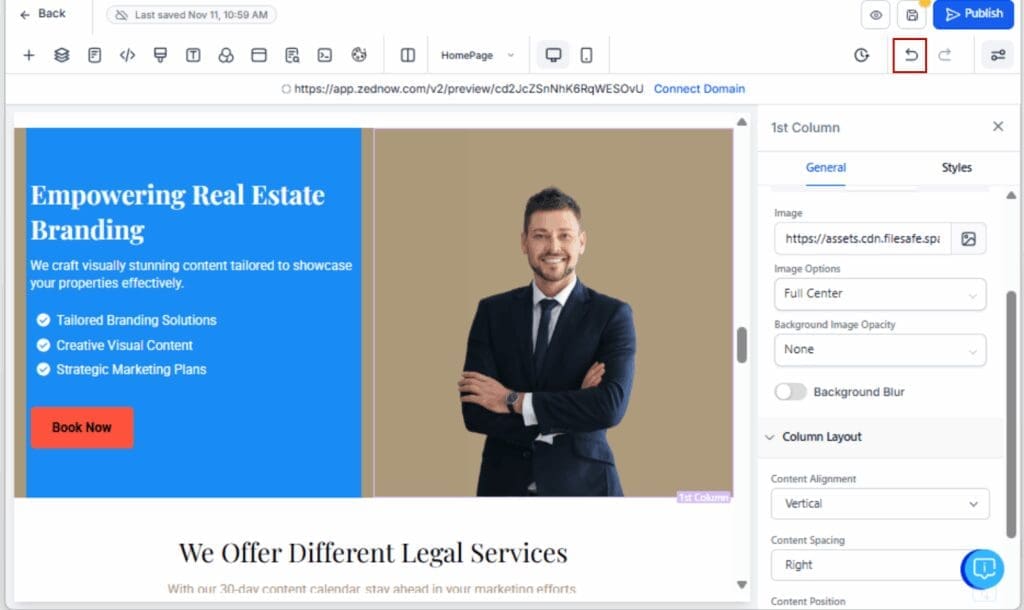GHL page builder undo
 - See Popup Changes in Real-Time