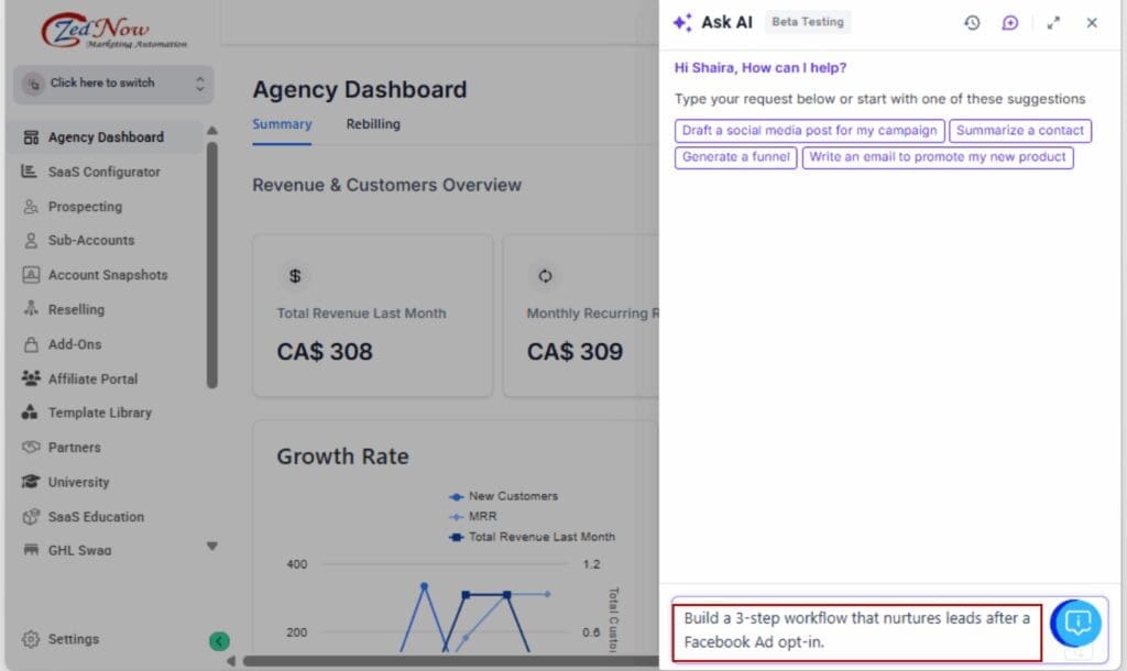 AI workflow builder
- Type a Detailed, Actionable Prompt