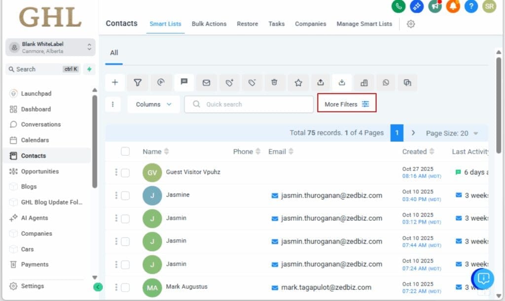 Smart List Filters
- Use Filters to Build Your List