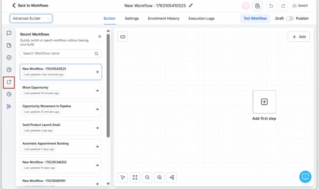 workflow management tool
- Click the Workflow Switcher Button