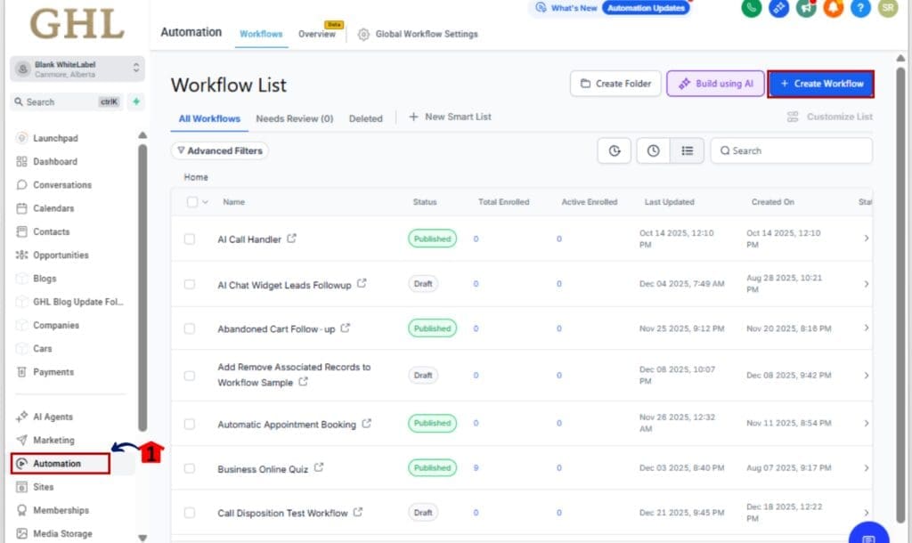 How to Use Asana Workflow Automation in GHL