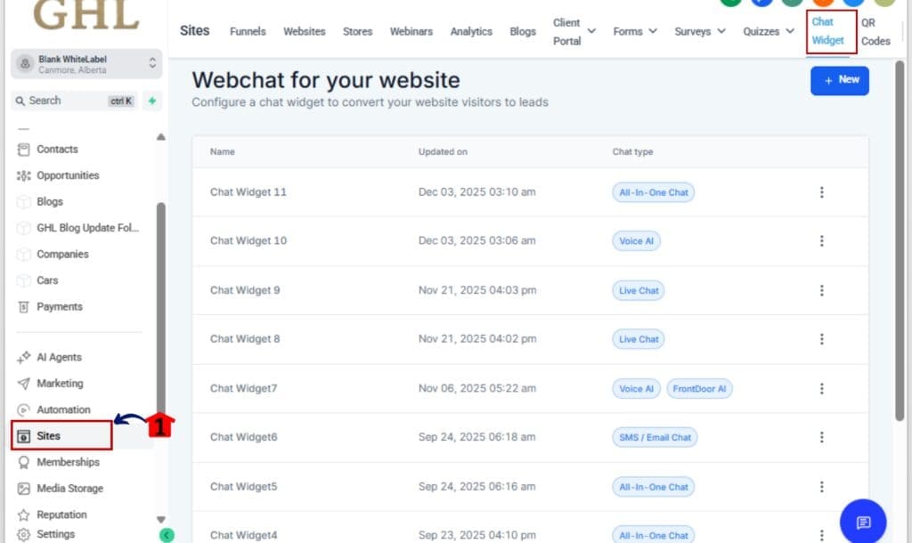 How to Use the Meta Chat Widget in GHL