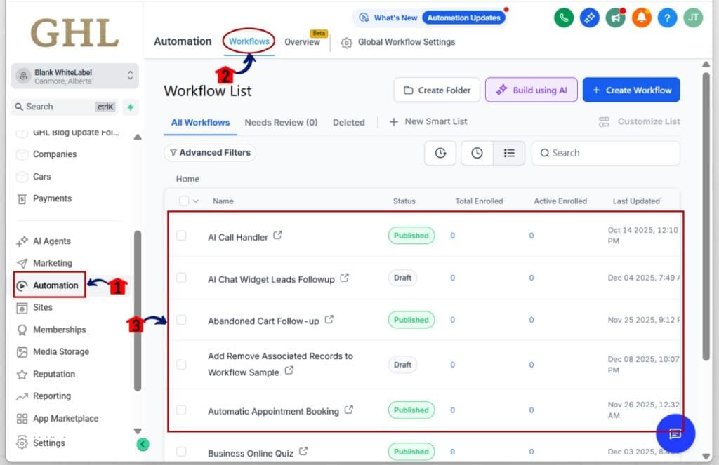 formatted workflow notes