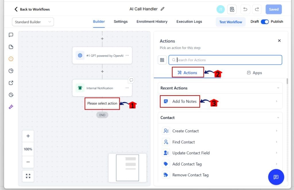 formatted workflow notes