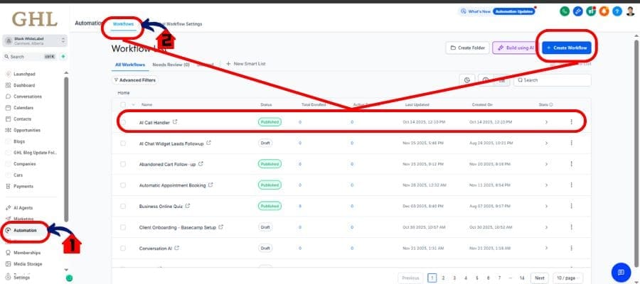 ghl workflo advance builder