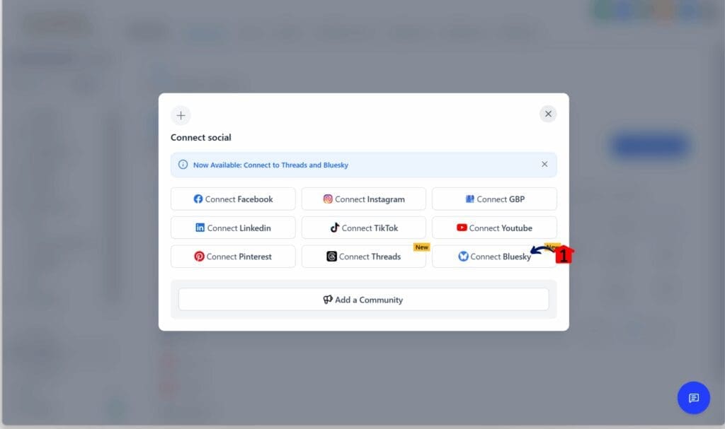 GHL Bluesky scheduling tool – Connect Your Bluesky Account