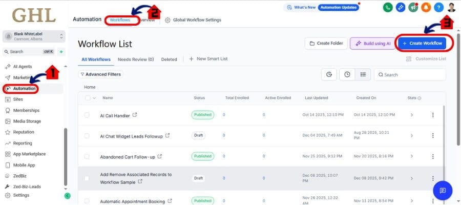 ghl-inbound-dnd-support-01 ghl workflow creation