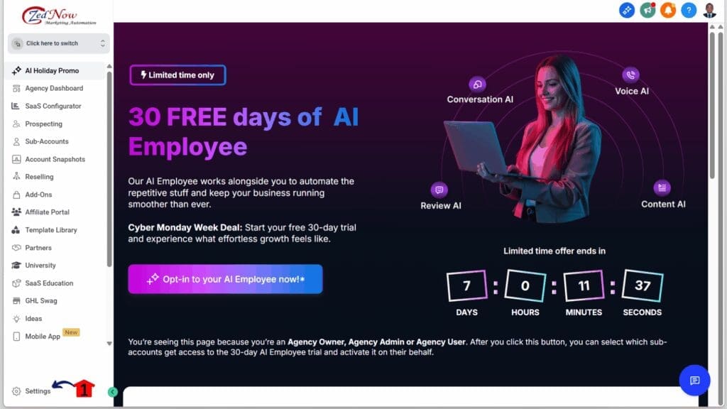 Using Announcement Banners in GHL 