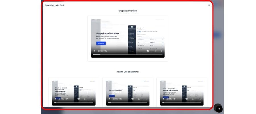 ghl snapshot onboarding  Improved UI