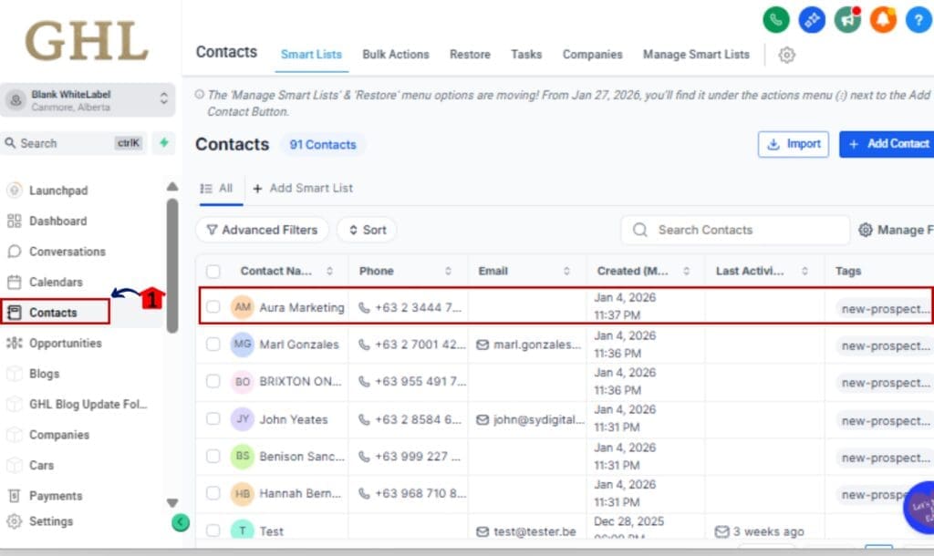 How to Use the New Contact Management UI in GHL