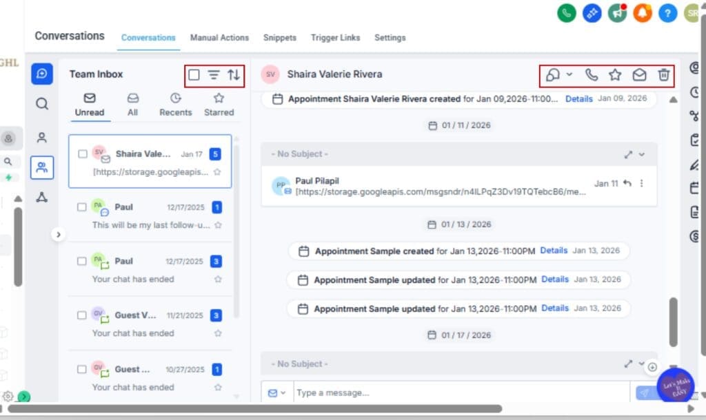 GHL Conversations UI Update
- Refresh the Conversations Page