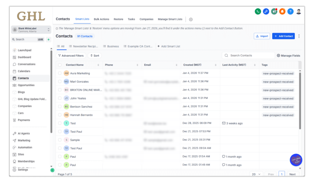 ghl-beginner-mistakes-3 Unorganized Contacts and Pipeline
