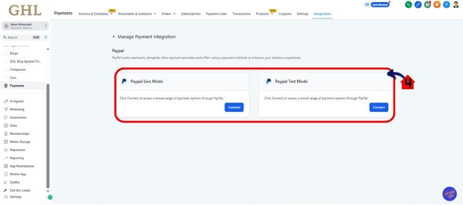 ghl-paypal-one-auth-integration-02 ghl paypal one auth connection
