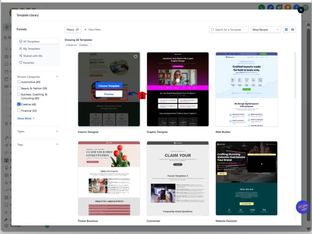 instant marketing assets - preview