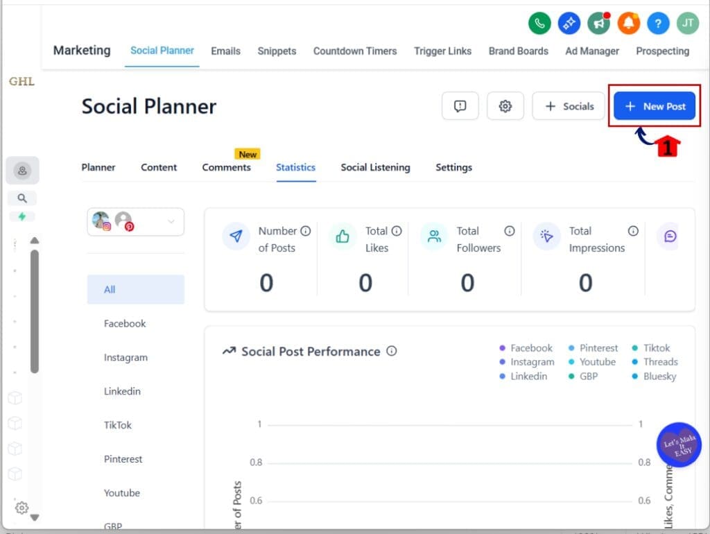 social media link tracking - post