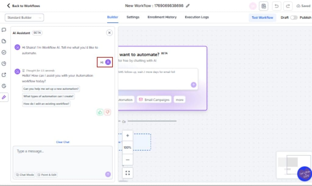 GHL AI workflow assistant
- Avoid Triggering Lookups with Filler Messages