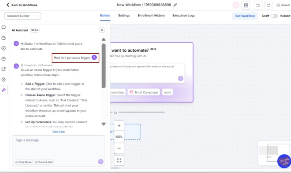 GoHighLevel AI workflow assistant
- Force a KB Lookup (When Needed)
