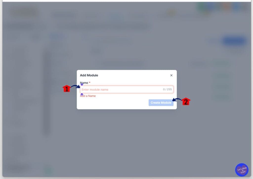 GHL build online course – Create a New Module