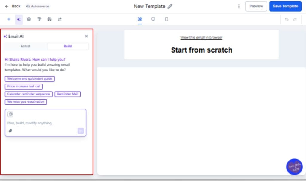 GHL Email Builder UI
- Move the Edit Panel