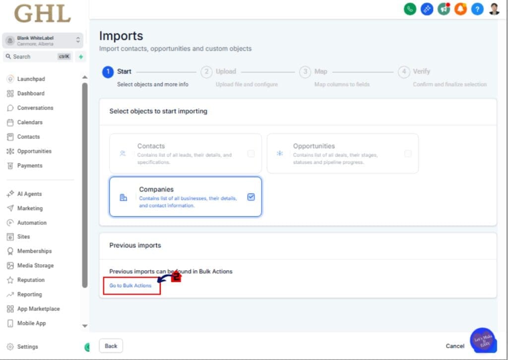 GoHighLevel Bulk Company Import – Review Import Results