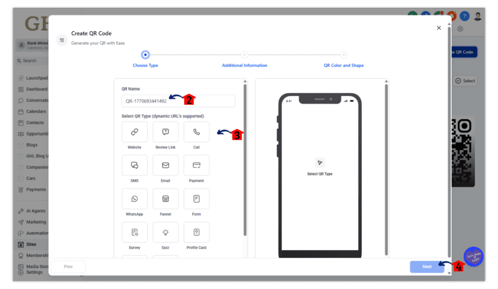 Adding QR Code details