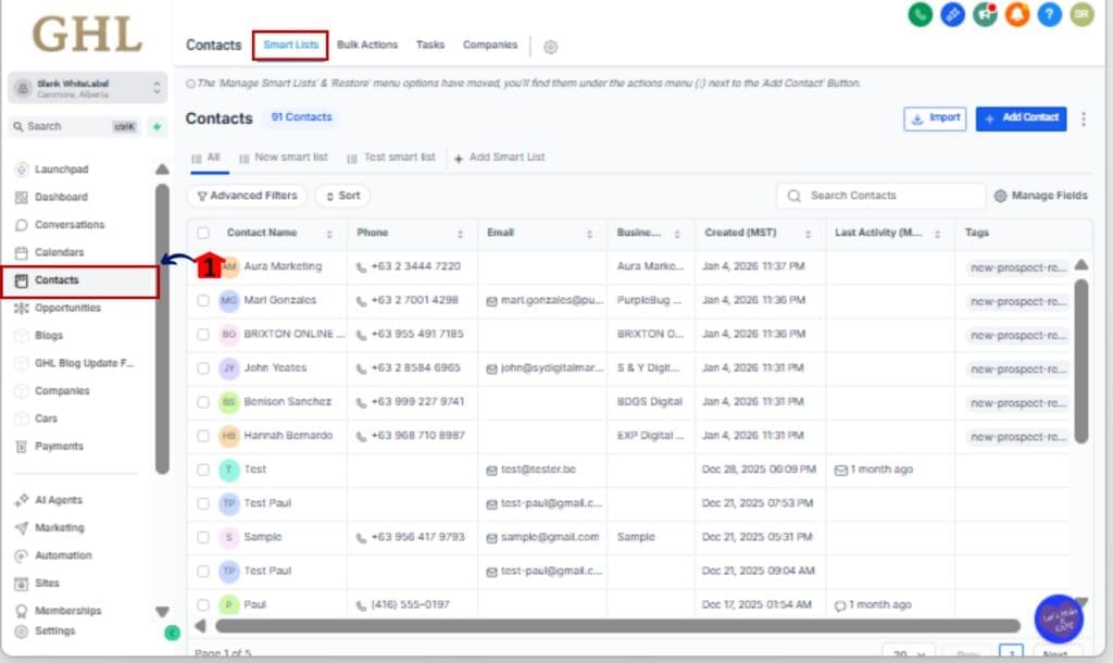 How to Use Smart List Management (New Location)