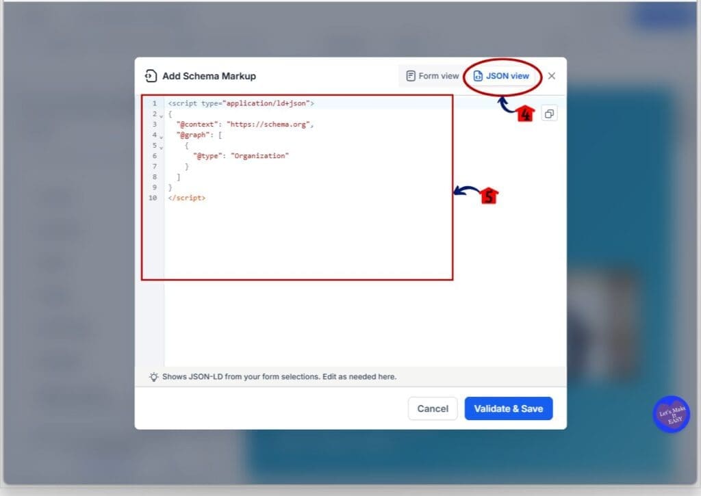 ghl schema markup generator - JSON View