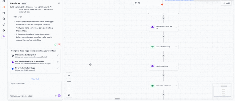 ghl-ai-workflow-builder-04 AI Workflow Builder Checklist in GoHighLevel Workflow View