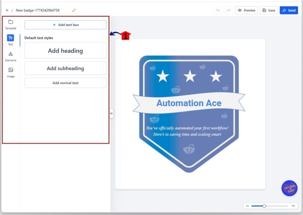 course-certificates-badges-elements Gohighlevel course certificate - Edit your badge using the Elements Library