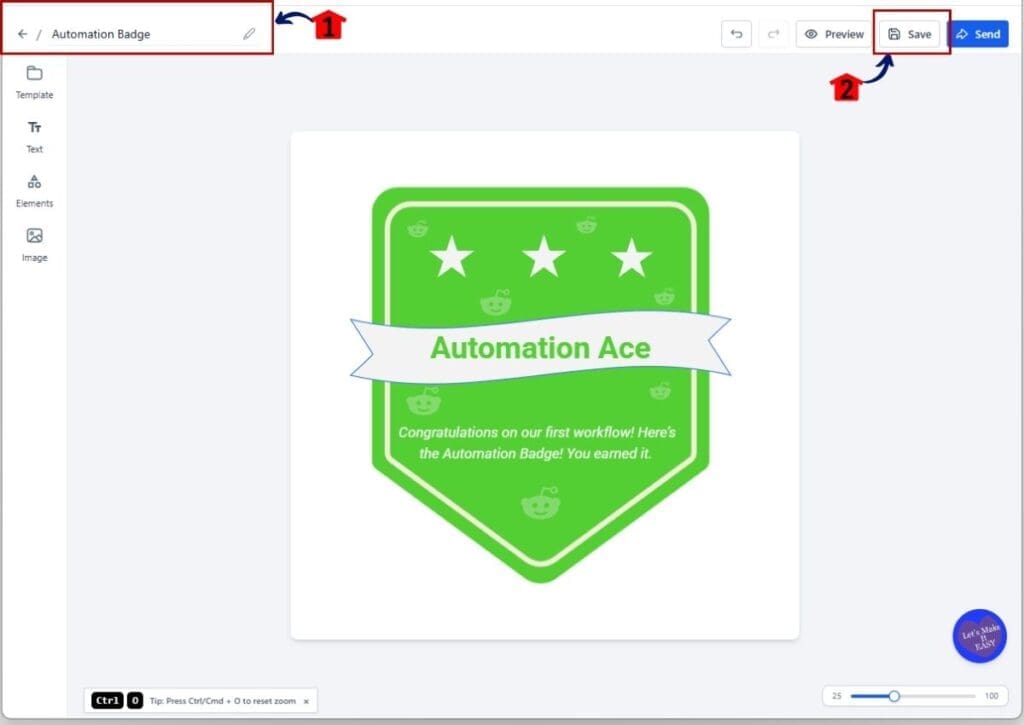 course-certificates-badges-save course certificate - Rename and Save your badge template