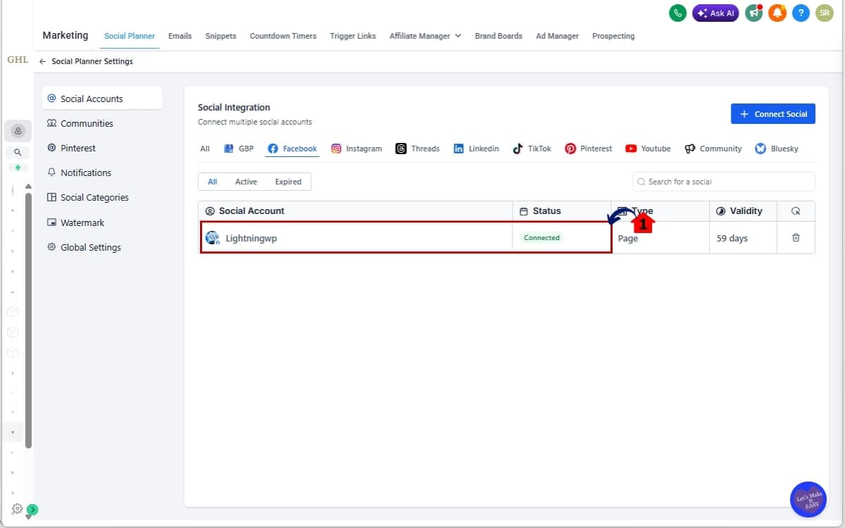 Facebook Post Sync
 - Confirm Your Facebook Account Connection