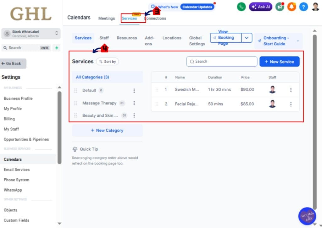 ghl-book-services-ai-04 Testing the conversational flow for GHL service appointments in the simulator.