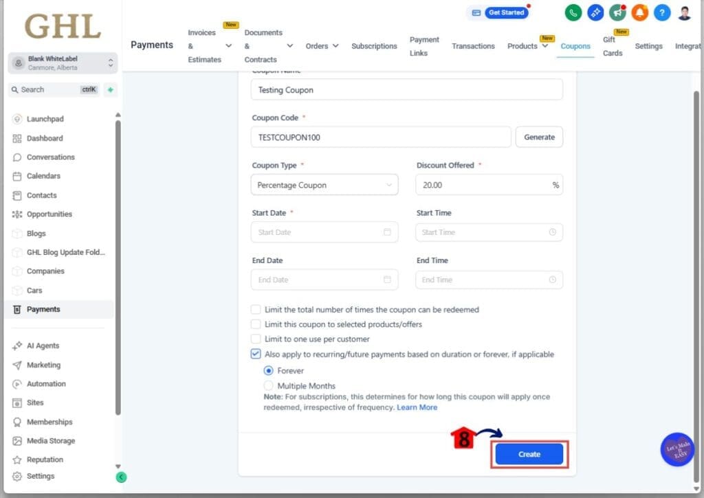 ghl-create-coupons-3-2 Save Coupon Details