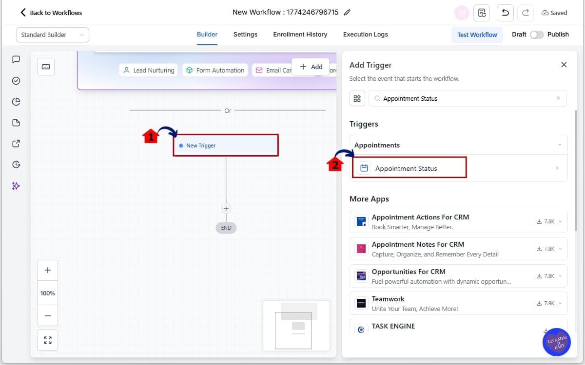 GoHighLevel workflow trigger descriptions
 - Add Another Trigger in the Workflow for another example