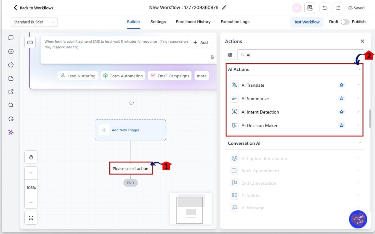 AI Workflow Automation
 - Add or Review an AI Action in Workflows