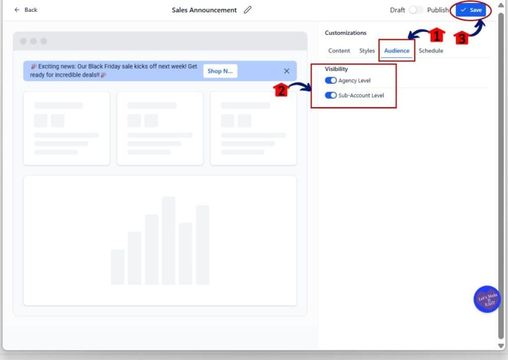 banner notifications - display
