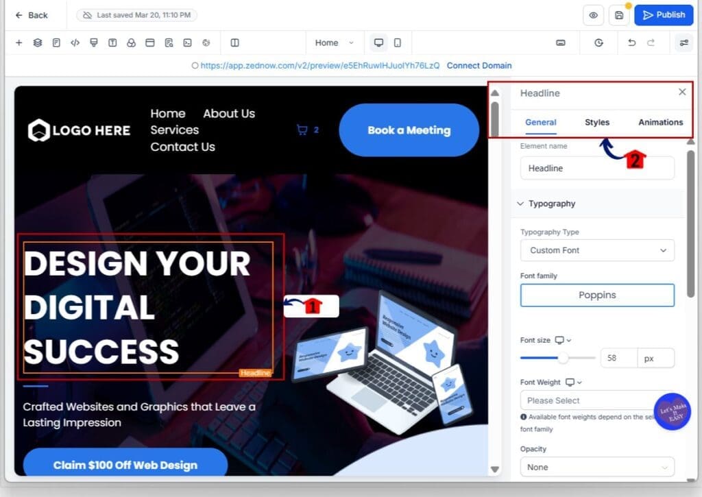 gohighlevel border controls - select
