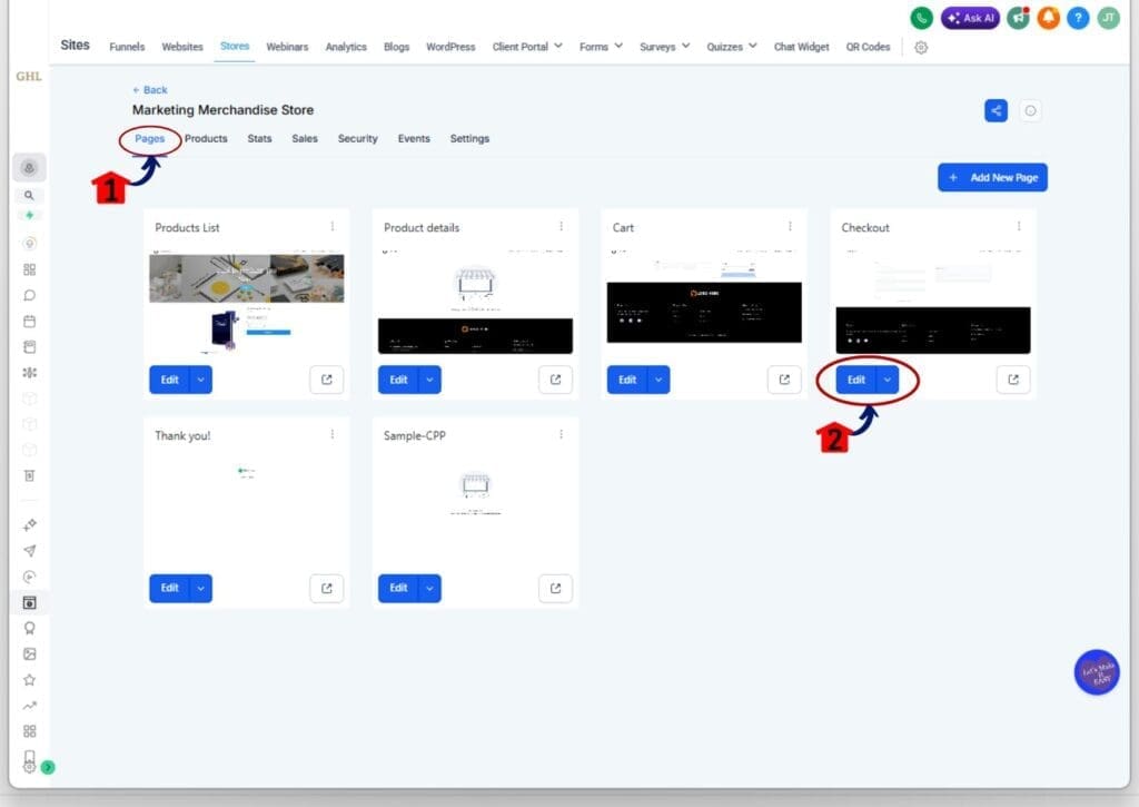 ghl checkout consent checkbox - open