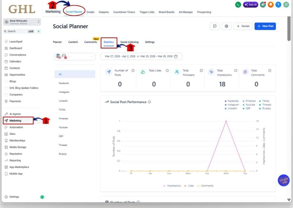 how to use ghl custom date range