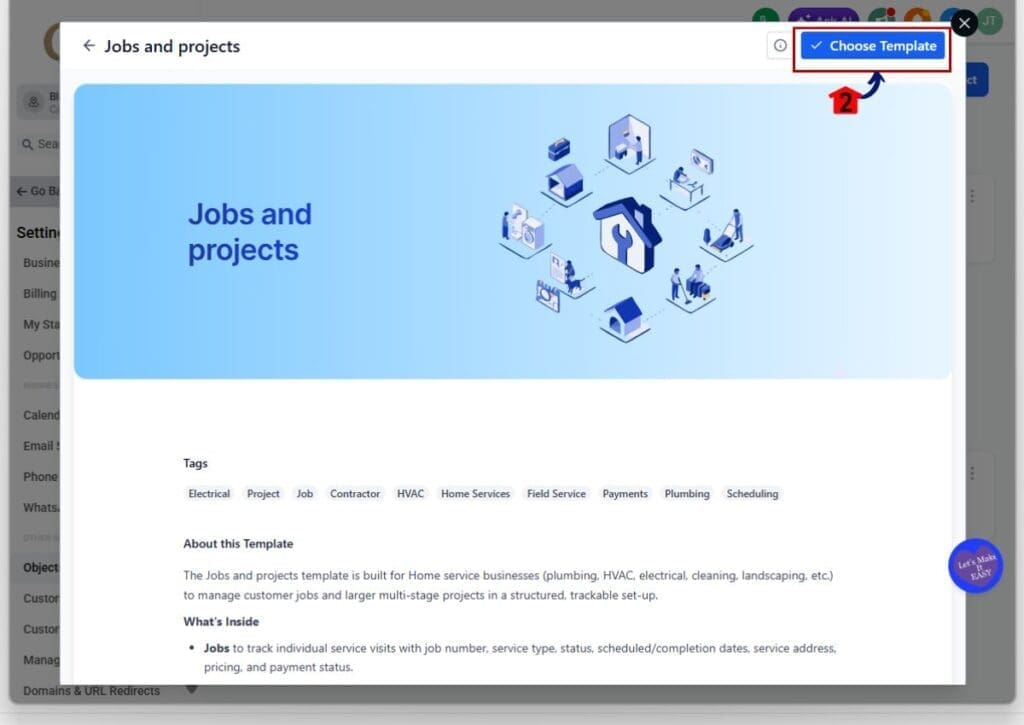 custom object templates - choose