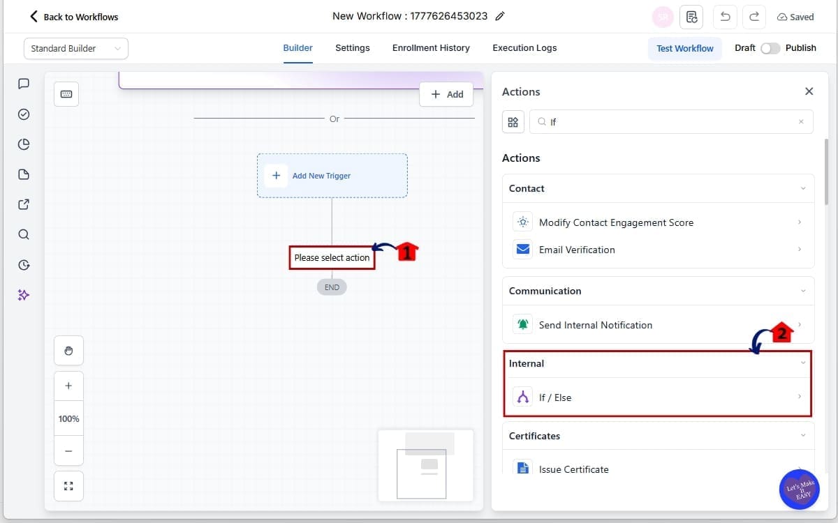 Field Picker Search
 - Add an If/Else Action in Workflows