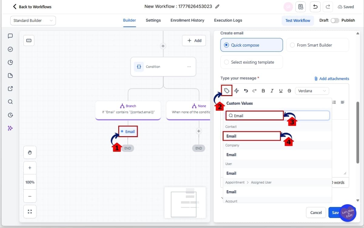 GoHighLevel Field Picker Search
 - Use Field Picker Search in Custom Values