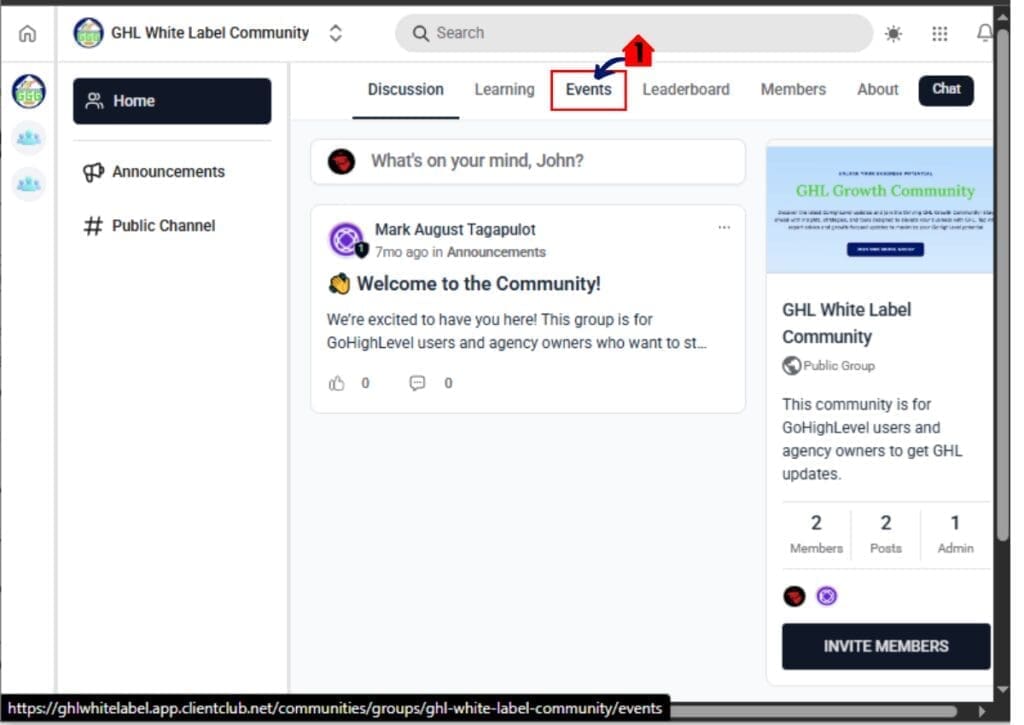 GHL Live Meeting Rooms – Create a New Event