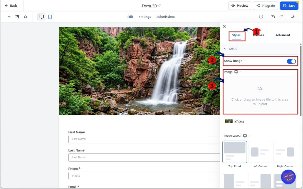Image Layout Controls
- Enable Image Layout Controls in Styles