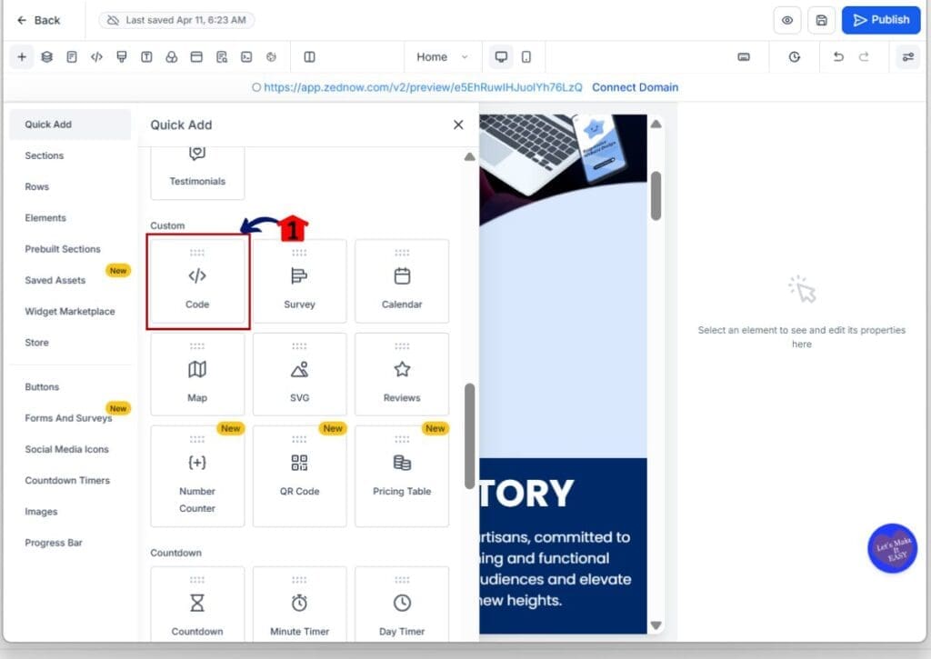 inline chat widget - element